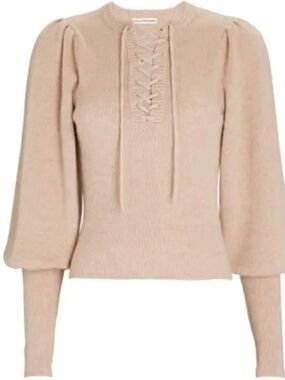 $495 Ulla Johnson beige  cashmere sweater